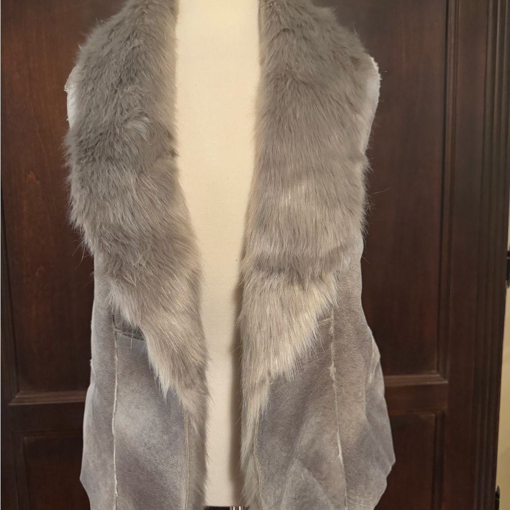 Faux Fur Gray Vest